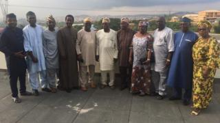 Aworan Obasanjoa ati awọn ọmọ ẹgbẹ afenifere
