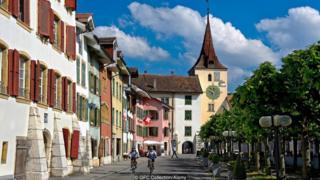 Una calle de Suiza