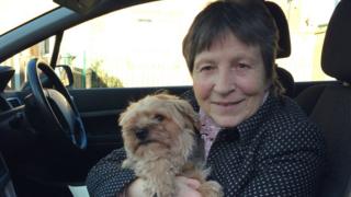 Monti Shortt with Gog the dog