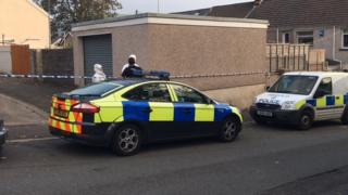Police on Brithweunydd Road