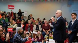 Jeremy Corbyn speaking on Monday