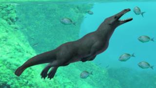 Artist's impression of early whale by A Gennari