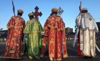 People celebrating Meskel