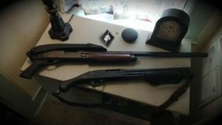 Weapons belonging to a member of the Feuerkrieg Division