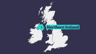 Map showing Northern Ireland.