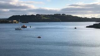 Search efforts off Plymouth Hoe