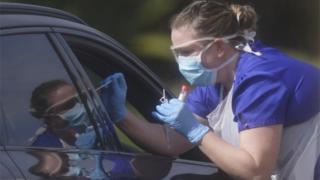 Coronavirus testing taking place