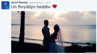 Trydariad Aaron Ramsey