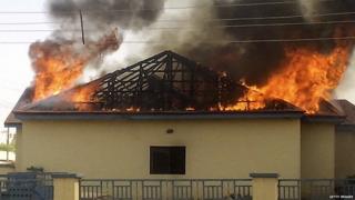 Ụlọ ndị Boko Haram gbara ọkụ