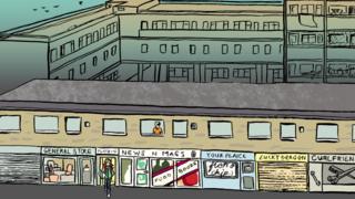 Illustration of a boy leaving home