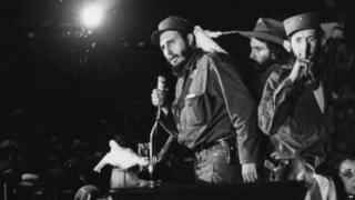 Fidel Castro speaking to supporters in the late 1950s