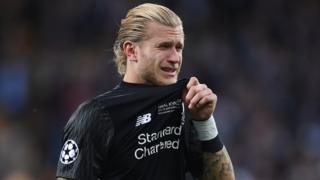 Loris Karius al finalizar el partido