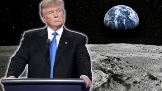 Donald Trump on the moon