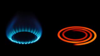 Un quemador a gas y otro eléctrico