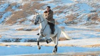 Kim Jong-un: North Korean leader rides horse