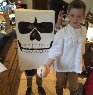 'Alas poor Yorick I knew him well!' Here's Jack and Archie from Salisbury as the skull and Hamlet from Shakespeare's classic play