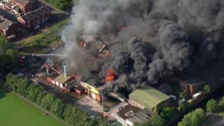 Mill fire Ashton