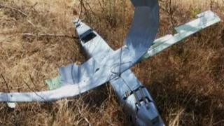 Downed drone in Deliosman Village.