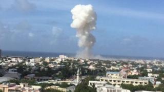 Plume of smoke from Mogadishu blast