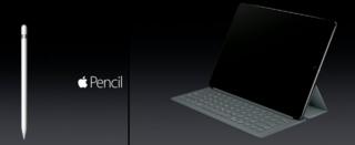 アップルが9日発表した大型画面の「iPad Pro」と入力用ペン