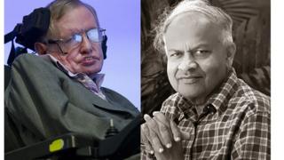 ज्येष्ठ शास्त्रज्ञ स्टीफन हॉकिंग आणि डॉ. जयंत नारळीकर