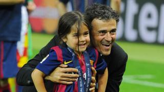 Luis Enrique con su hija