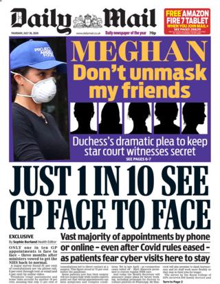 Daily Mail Titelseite