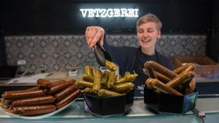 Salchichas veganas.