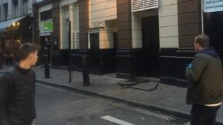Exploding pavement debris