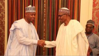 Aworan Buhari ati áwọn aṣáájú ilé