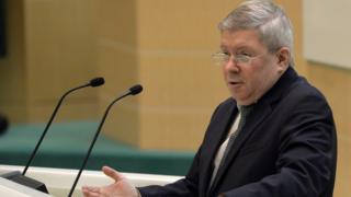 Александр Торшин во время выступления в Совете Федерации