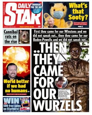 Daily Star front page 30.06.20