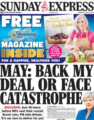 Sunday Express front page