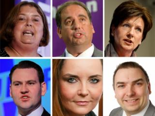 (top row left to right) Lisa Duffy, Bill Etheridge, Diane James; (bottom row left to right) Phillip Broughton, Elizabeth Jones and Jonathan Arnott