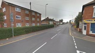 Meadow Lane, in Loughborough, junction with Cartwright St