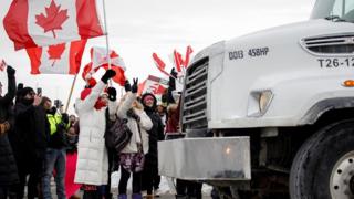 Protesters in downtown Ottawa over the weekend