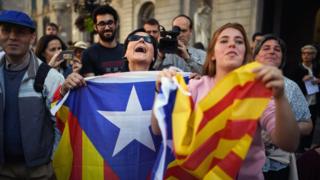 Protesto em Barcelona