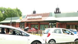 McDonalds drive-thru in Pollokshaws, Glasgow