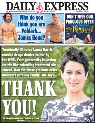 Daily Express front page - 01/06/18