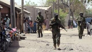 Sojojin Najeriya dake yaki da Boko Haram a Maiduguri