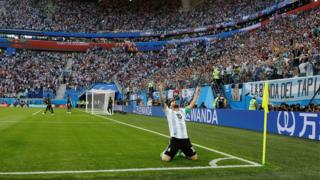 Messi celebrating