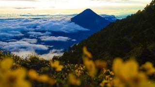 Vista del volcán