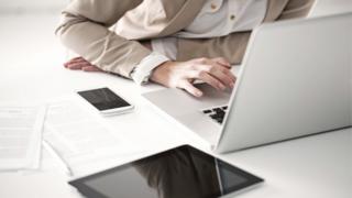 woman and laptop