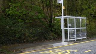 rural bus stop