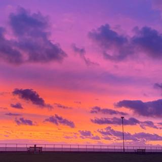 The sky over Withernsea in the East Riding of Yorkshire