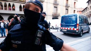 Policía en Ripoll