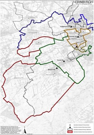 edinburgh catchment school shake west south area areas schools huge plan map council city source fife