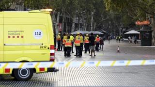Scene of Barcelona attack
