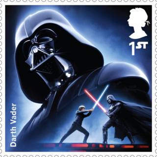 Stamp featuring Darth Vader