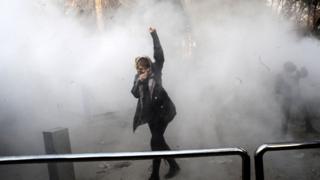 Участница протестов